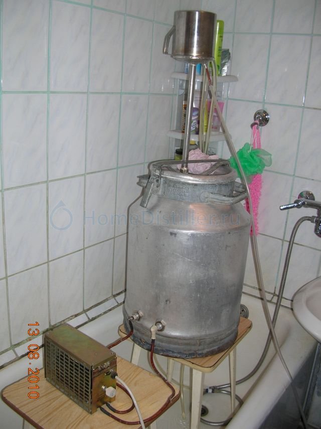 Изготовление самогонного аппарата из фляги для молока на 40 или 25 литров своими руками